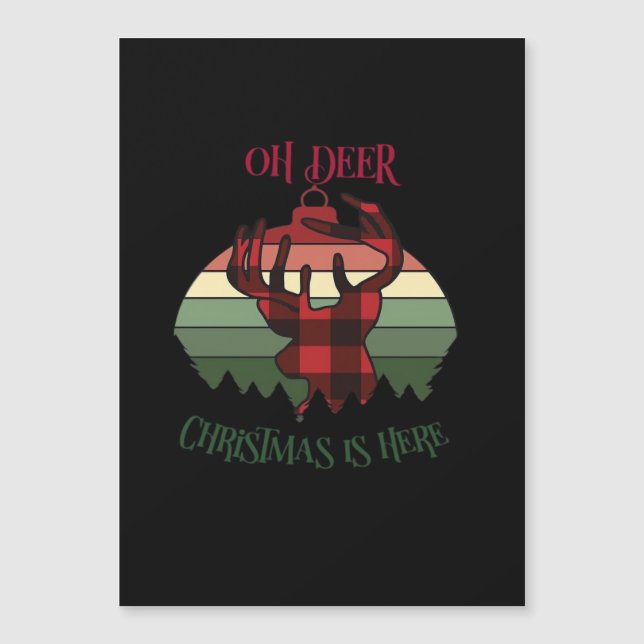 Oh Deer Christmas Is Here Joyful Aesthetic  (Frente)