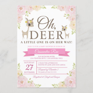 Oh Deer! Convite para chás de fraldas