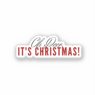 Oh Deer, é Natal! Adesivo
