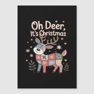 Oh Deer É Natal Quadrados Miniatura Patchwork