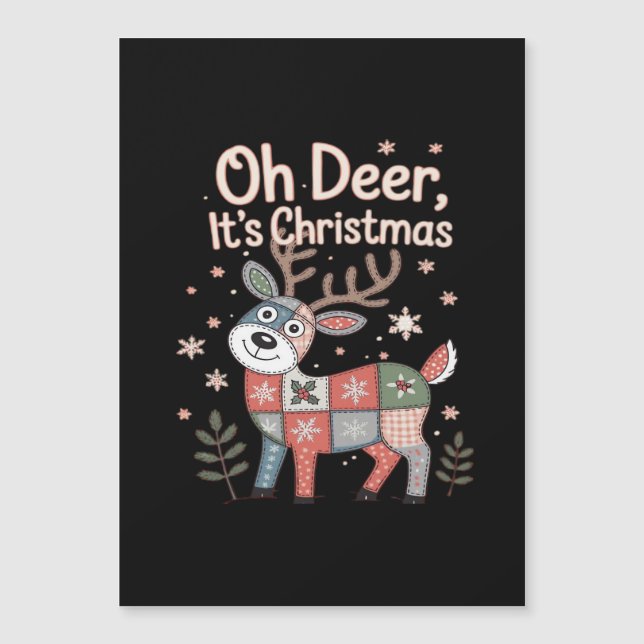 Oh Deer Its Christmas Miniature Patchwork Squares  (Frente)