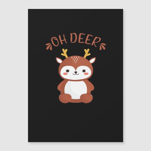 Oh Deer Kawaii Deer Playful Art Style  (Frente)