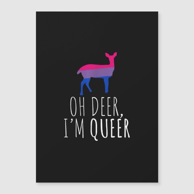 Oh Deer Queer Bisexual Pride Gay Lesbian Design  (Frente)