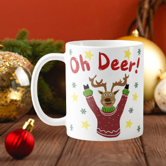 Oh Deer Reindeer, caneca de Natal