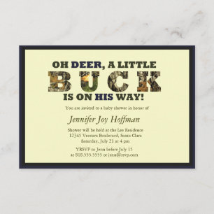 Oh Deer, Um Pequeno Buck Está A Caminho! Convite