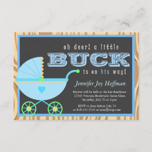 Oh Deer, Um Pequeno Buck Está A Caminho! Convite C