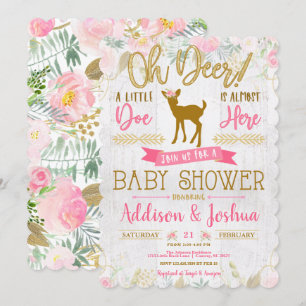 Oh Deer! Um pequeno convite para Chá de menina