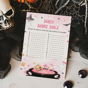 Oh Folha Ghoul Halloween Nome Bebê Jogo Race