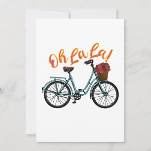 Oh La La French Bicycle Engraçada Dizendo Francês