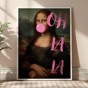 OH LA Mona Lisa Altered Art Poster