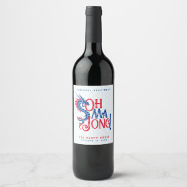 Oh Mah Jong! | Etiquetas De Vinho Mah-Jongg