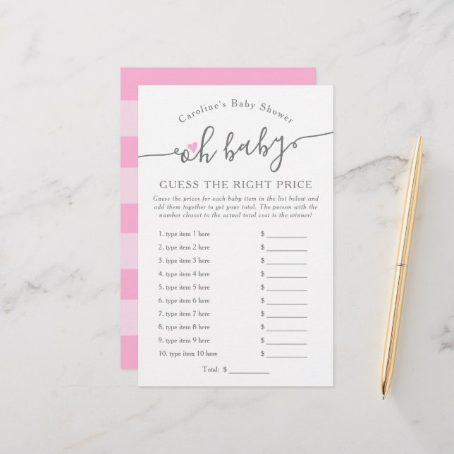 Oh Menina Adormece Preço Rosa Jogo de Chá de frald (Frente/Verso In Situ)