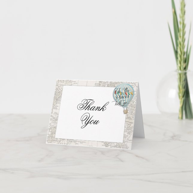 Oh, o Cartões de agradecimentos do Balão de Ar Que (Frente)