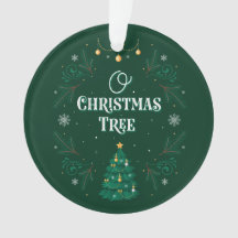 Oh ornamento do acrílico da árvore de Natal