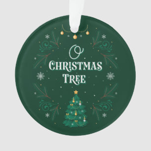 Oh ornamento do acrílico da árvore de Natal