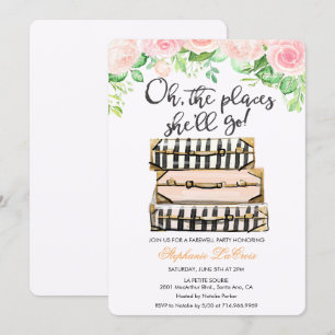 Oh os lugares irá convite de festas de adeus