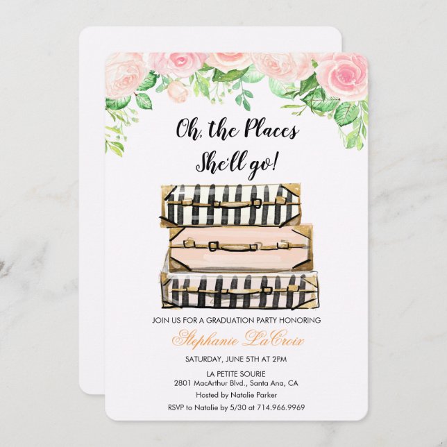 Oh, Os Lugares Que Ela Vai Fazer Um Convite Para F (Frente/Verso)