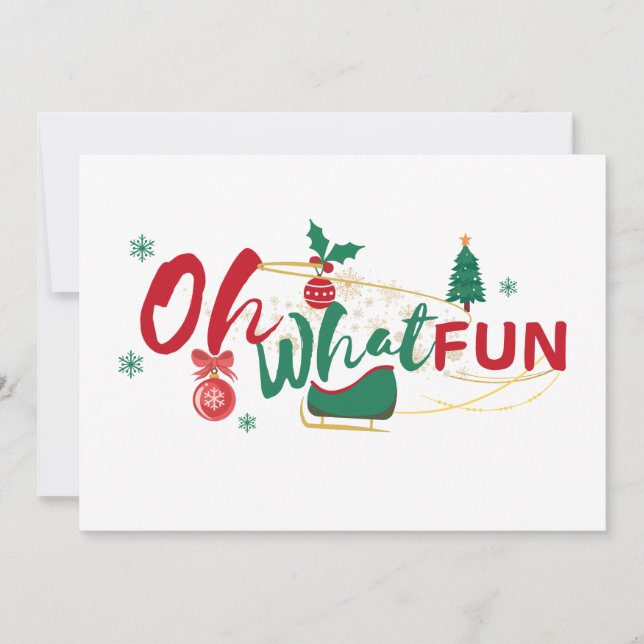 Oh Que Divertido - Cartão de Saudação de Natal (Frente)
