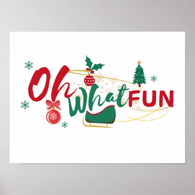 Oh Que Divertido - Poster de Férias Festivas (Frente)