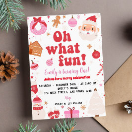 Oh, Que Grande Convite De Natal Primeiro Aniversár