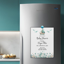 "Oh, Querida" Magneta Náutica Rústica Chá de frald