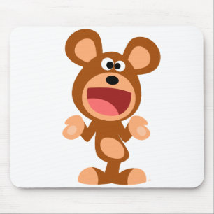 "Oh…" Shrugging o urso Mousepad dos desenhos ani