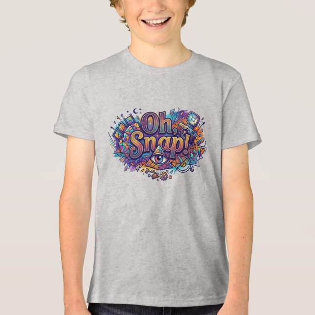 Oh, Snap! – Camiseta Divertida com Tipografia Retr (Frente)