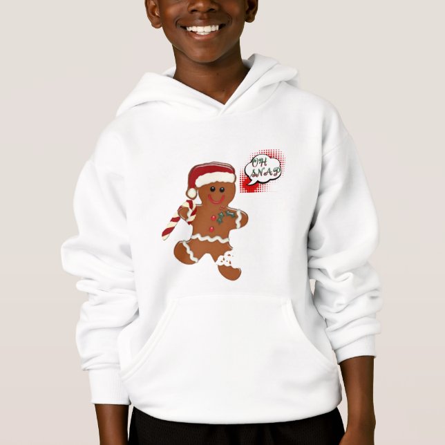 oh snap ginger snap cookie design engraçado hoodie (Frente)