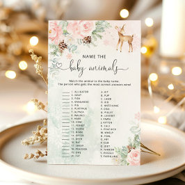 Oh veado nomeie o jogo de chá de fraldas dos bebês