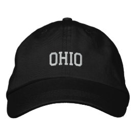Ohio bordou Boné ajustável preto