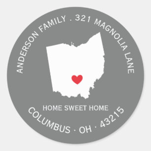 OHIO Etiqueta de novo endereço residencial