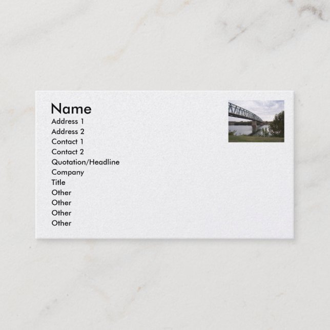 Ohio o bonito, cartão de visita 7 (Frente)