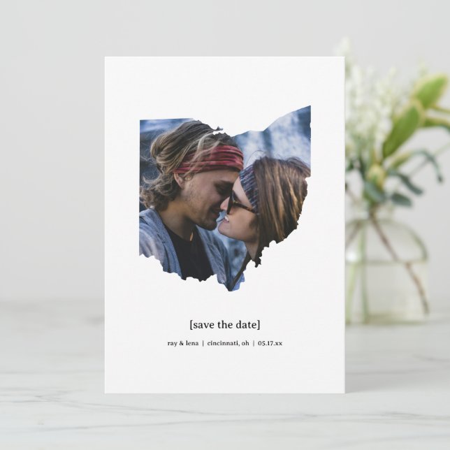 Ohio - Salvar o Cartão com fotos de Data (Em pé/Frente)