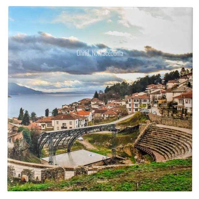 Ohrid, Macedónia vista panorâmica (Frente)