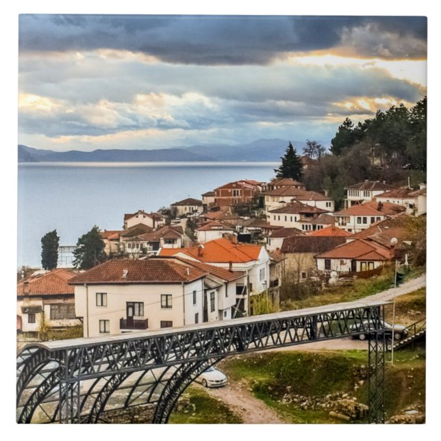 Ohrid, N. Macedônia, fotografia de paisagem urbana (Frente)
