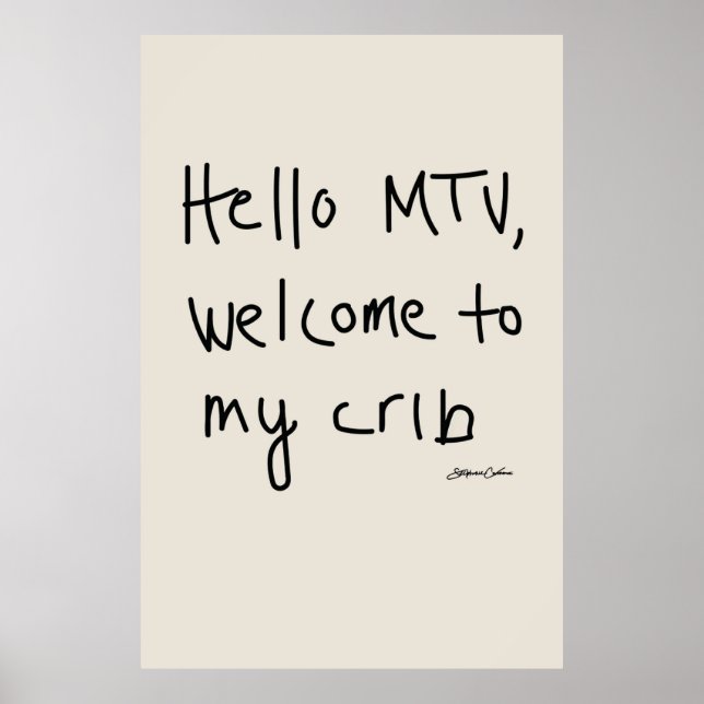 Oi MTV Bem-vindo ao Meu Poster Crib (Frente)