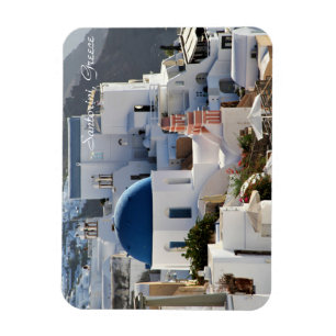 Oia, piscina de Santorini, fotografia, ímã