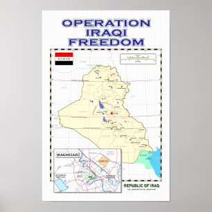 OIF - Poster do mapa de Iraque