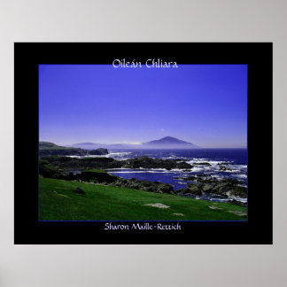 Oileán Chliara (Ilha Clare) Poster Impressão
