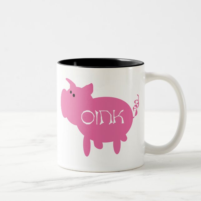 Oink caneca cor-de-rosa do porco (Direita)