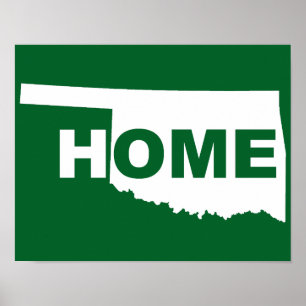 Oklahoma Sinal de Placa de Poster de Lar Longe do