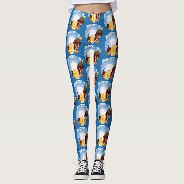Oktoberfest Beer and Dog Leggings (Frente)