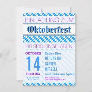 Oktoberfest convite losango