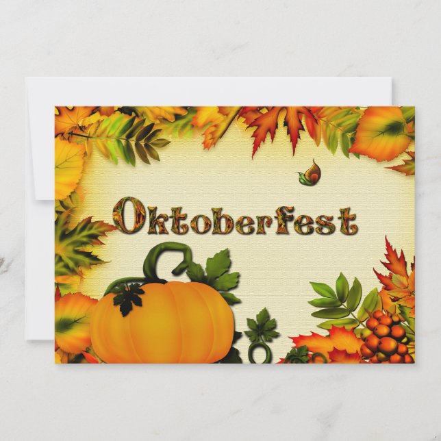 OKTOBERFEST - CONVITE - QUEDA/FOLHAS/PUMPKIN (Frente)