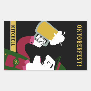 Oktoberfest nome personalizado & adesivos de texto