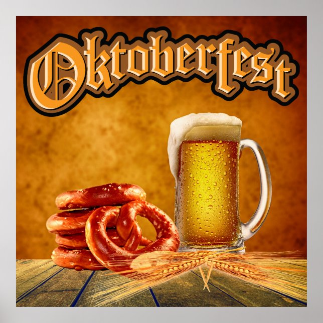 Oktoberfest Party Art Poster (Frente)