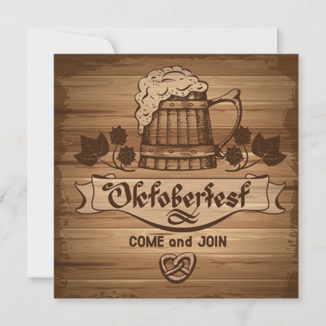 Oktoberfest vem junta-se nos convite (Frente)