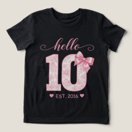Olá 10 Aniversário | Rosa Olá 10 Ano Personalizado