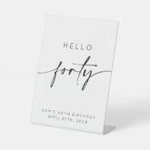 Olá, 40 aniversário de 40 anos