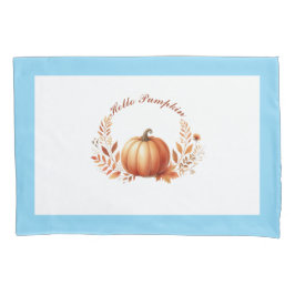 Olá Autumn Pumpkin Blue Border